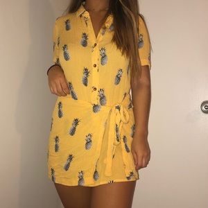 Yellow Mini Dress w/ Wrap Around Skirt 🌻